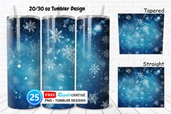 Christmas Snowflakes 20/30oz Tumbler, BONUS 25 Tumbler Product Image 1