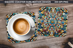 Christmas Coaster Sublimation, Christmas Coaster PNG Design Product Image 1