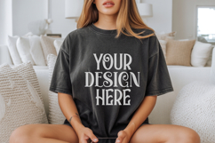 Black Comfort Colors 1717 T-shirt Mockups,1717 Mockups Product Image 1