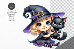 Halloween clipart, Witch clipart, Autumn clipart Product Image 1