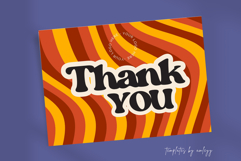 Retro Thank You Card Template Canva Editable Vintage Product Image 5