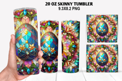 Skinny Tumbler 20oz Wrap Design, Easter Tumbler PNG Design Product Image 1