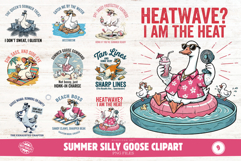 Summer Silly Goose Clipart Product Image 1