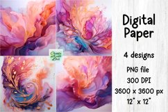 Abstract | Fluid Art | Digital Paper | PNG Background | Wall Product Image 1