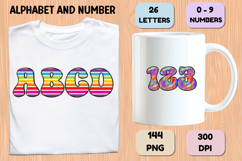 Rainbow Colors Alphabet PNG - Letters and Numbers Clipart Product Image 6