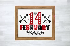 14 February SVG, Farmhouse Valentines Day Sign Svg Product Image 1