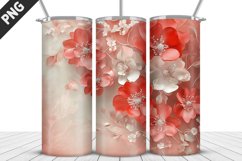 Flowers Tumbler Wrap | Sublimation Design | Tumble PNG Product Image 1