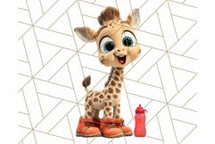 Cute Safari Animal Clipart with Jungle Accessories Png Product Image 3