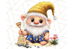 Cute Beach Gnome PNG, Summer Gnome Clipart, Digital Art Product Image 3