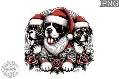 Christmas Dog Clipart - Christmas Sublimation PNG Design Product Image 1