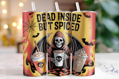 Dead Inside But Spiced Tumbler Wrap | Sublimation | Tumblers Product Image 1