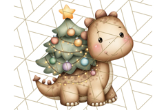 Christmas Dinosaur Party Png, Dino Clipart PNG Product Image 3
