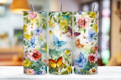 Seamless Butterfly Fantasy Spring Tumbler Wrap, Seamless PNG Product Image 3