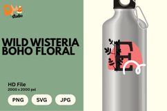 Wild Wisteria Boho Floral Monogram Product Image 1