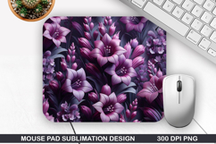 3D Flowers Mouse Pad Sublimation, Flowers Mouse Pad PNG Product Image 1