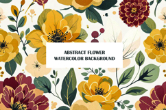 Vintage Blue Gold Floral Edge Background Product Image 1