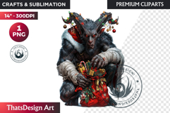 Krampus Christmas Clipart , Evil Santa Christmas clipart png Product Image 1