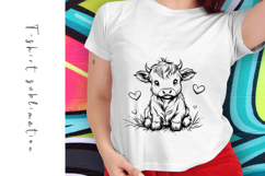 Highland Cow SVG Design for T-Shirts and Mugs Product Image 1