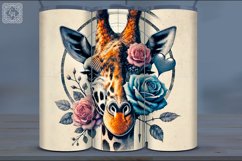 4 Gothic Giraffe Tumbler Sublimation, 20 oz Tumbler Wrap Product Image 3