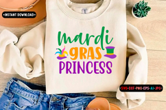 mardi gras princess Quotes SVG Design, Mardi gras Product Image 1
