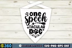 One spook tacular dog SVG, Halloween Dog Bandana SVG Product Image 2
