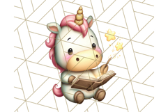 Magical Bookish Unicorn PNG Clipart Reading Books &amp; Stories Product Image 3