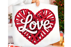 Faux Yarn LOVE Valentine’s Day Png, Product Image 1