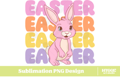 Easter Bunny Sublimation DTF Chick Farm Hip Hop Spring Joy Product Image 1