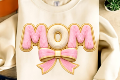 Mother's Day PNG, Crochet MAMA PNG, Faux Yarn Mama Bow PNG Product Image 9