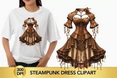 steampunk dress Clipart, steampunk dress png Product Image 1