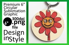 Sunshine Smiles: Retro Floral Sublimation PNG Product Image 1