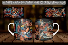 dad gamer coffee mug png design