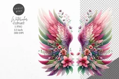 Angel wings clipart, Watercolor clipart, Fantasy clipart Product Image 1