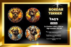 Border Terrier Dog Stained Glass - 04 Variations Product Image 1