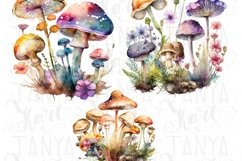 Mushrooms And Flowers Clipart Product Image 3