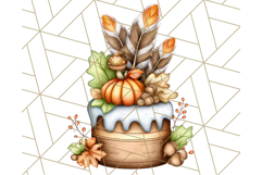 Fall Cake Clipart PNG, Autumn Cakes With Pumpkins Product Image 3