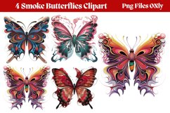 Smoke Butterflies Clipart PNG Product Image 1