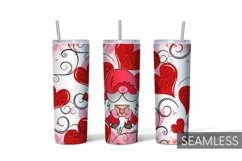 Valentines Day Gnomes Tumbler Sublimation | 20 oz | Skinny Product Image 7
