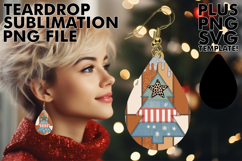 Charming Teardrop Earrings PNG, Christmas Product Image 1