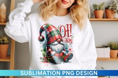 Christmas Gnome Sublimation - Clipart PNG Design Product Image 1