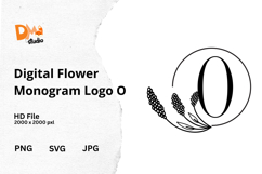 Digital Flower Monogram Logo Product Image 1