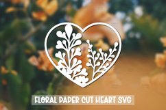 20 Paper Cut Floral Heart , Paper Cut Heart SVG Product Image 16