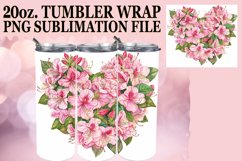 Heart Floral Tumbler Wrap Sublimation 11oz 15oz 20oz Product Image 1