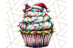 Christmas Cupcake PNG Clipart, Cute Food PNG, Holiday Treat Product Image 3