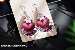 Valentines Day Teardrop Sublimation- Valentines Day Earring Product Image 1