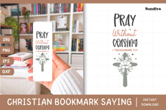 Christian Bookmark Saying SVG | Pray Without Ceasing Product Image 1