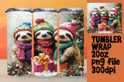 SLEEK 20oz Sublimation Tumbler Template , Cute Xmas Product Image 1