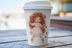 Summer Strawberry Girl Clipart Product Image 5