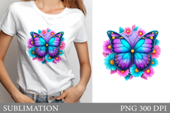 Butterfly Sublimation. Butterfly T-Shirt Sublimation Product Image 1