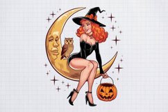 Vintage Witch Halloween Sublimation PNG Product Image 2